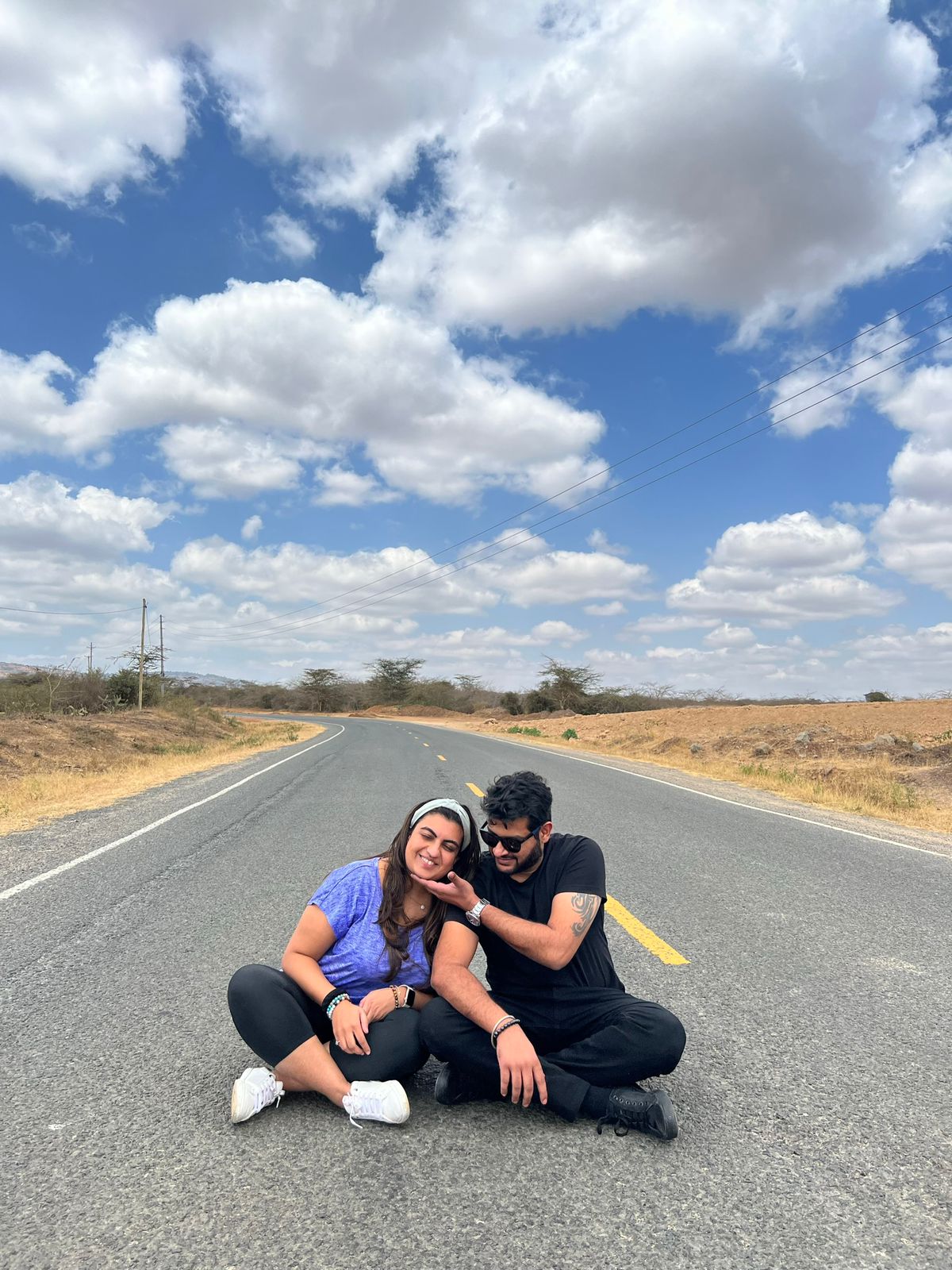 Meghna & Harit on the open road