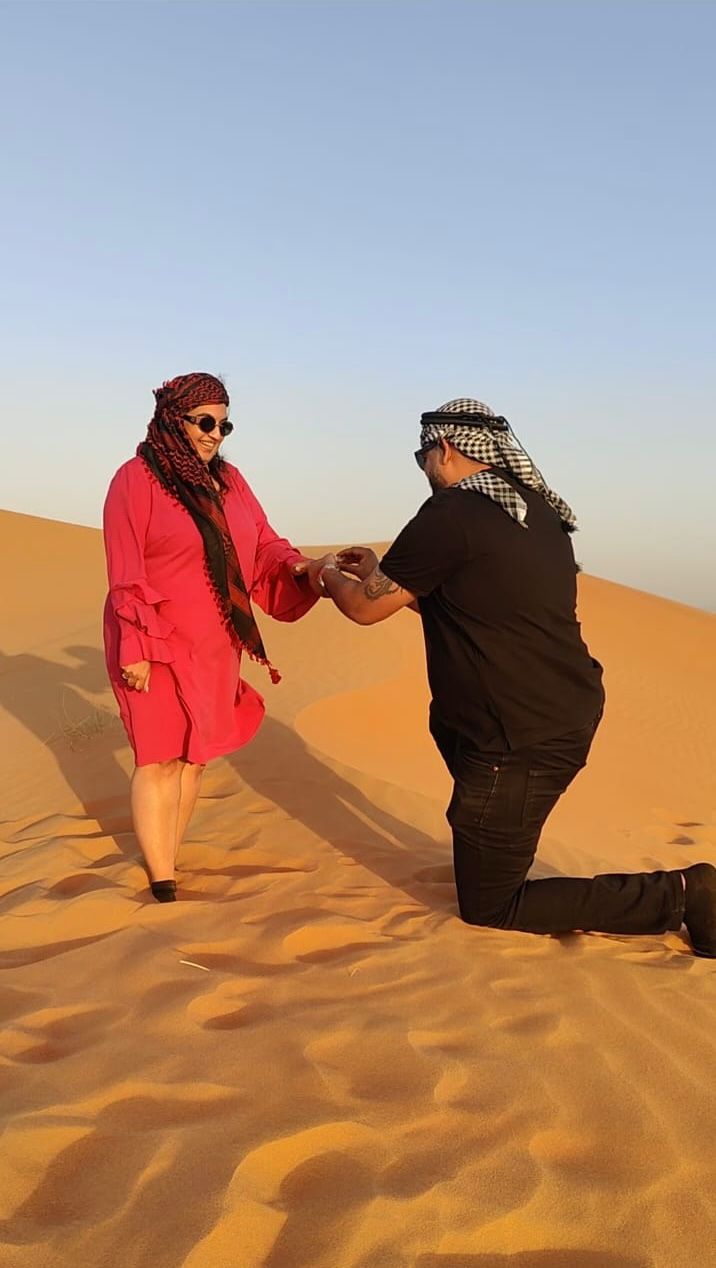 The proposal in the desert